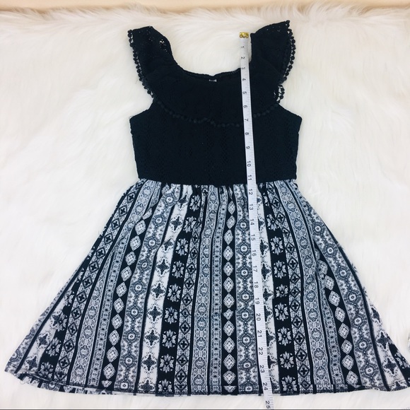 Xhilaration Girls Black & White Lace Dress Size Sm - Picture 7 of 7